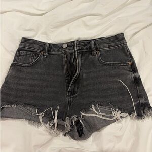 PacSun Charcoal Distressed Jean Shorts